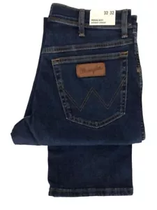 MĘSKIE DŻINSY WRANGLER TEXAS STRETCH DŻINSOWY ZAMEK BŁYSKAWICZNY GRANATOWY DŻINS STONEWASH - Zdjęcie 1 z 1