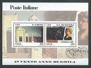 2000 ITALIA FOGLIETTO AVVENTO ARTE SCIENZA MNH ** - ED - Picture 1 of 1