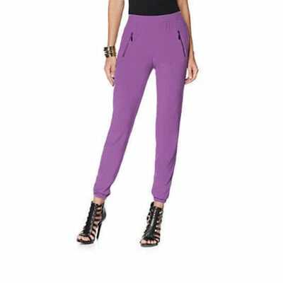 SERENA WILLIAMS Size XL Relaxed Pants with Zipper Detail LIGHT PLUM - Изображение 1 из 2