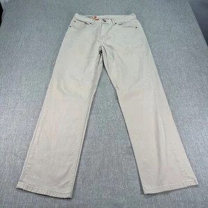 Faconnable Jeans Mens 33x30 Beige Modele F40 Straight Stretch Golf - Picture 1 of 12