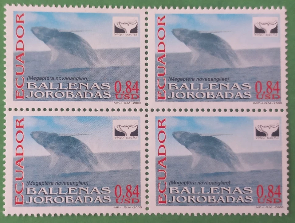 Ecuador 2000 Sc#1522 Megaptera Novaeangliae. (Block) - Image 1 of 1