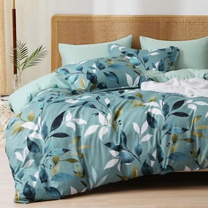 Ultra Soft Floral Duvet Cover California King, Printed Bedding Set 3 Pieces, Com - Picture 1 of 8