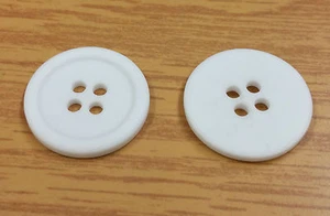 NEW 12 White Mottled Suit / Coat / Blazer Buttons Size 32L - Button has 4 holes - Picture 1 of 5