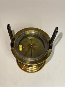 French Brass Staff Mounted Compass – Early 20th Century Milit. Nav. Instrument - Picture 1 of 13
