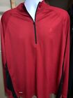 Starter Red 3/4 Zip Pullover Poly Mens Sweater Xl