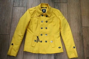 Stunning G-STAR RAW yellow padded jacket SIZE S 8 10 quilted lining WORN ONCE! - Picture 1 of 11