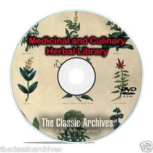 Herbs Herbal Medicines Herb Garden, 96 Books Culinary Herbs Medicinal CD DVD B59 - Picture 1 of 6