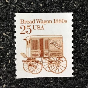 USA1985 #2136 25c Bread Wagon 1880s - Transportation Series Coil Single  mint - Picture 1 of 1