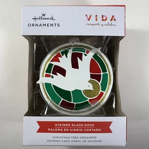 Hallmark Red Box Stained Glass Dove Christmas Tree Ornaments Holiday Decoration - Picture 1 of 6