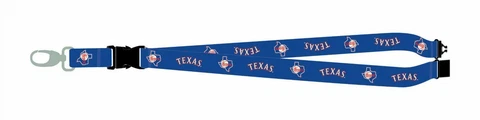 Texas Rangers PSG Blue THROWBACK RETRO Premium Lanyard 2-sided Keychain Baseball Cover