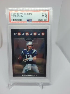 2008 Topps Chrome TC3 Tom Brady PSA 9 Mint - Image 1 of 2