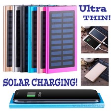 900000mAh Slim 2 USB Portable Battery Charger Solar Power Bank For Phone