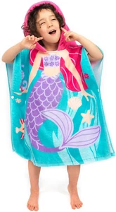 Toddler Hooded Beach Towel Coverup Cape Kids 100% Cotton Soft Quick Dry Absorben - Picture 1 of 7