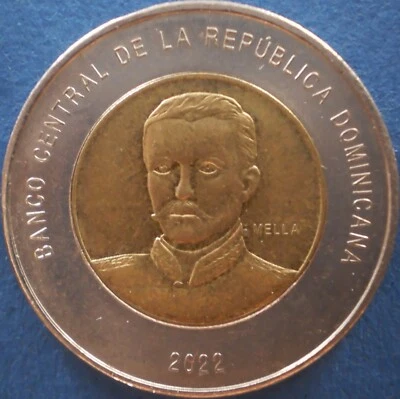 DOMINICAN REPUBLIC 10 PESOS 2022 Dominicana Dominikanische Dominicaine Dom Rep - Image 1 of 2