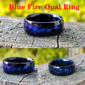 Rainbow Fire Opal Ring Color Changing Rings Exquisite Purple Fire Opal Ring 1*