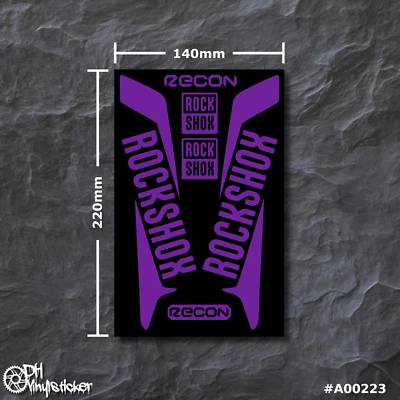 Rockshox Recon Stickersatz Lila | Aufklebersatz Set Fahrrad eBike MTB Gabel