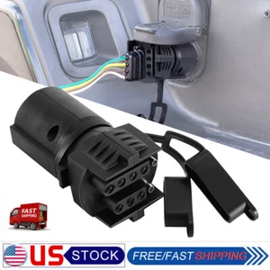 Adaptador de iluminación de cable de remolque plano de 7 vías redondo a 4 pines y 5 pines conector de remolque para autocaravana - Imagen 1 de 12