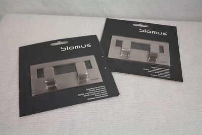 Par de ganchos autoadhesivos para toallas dobles Blomus Vindo - acero inoxidable Foto 1 de 3