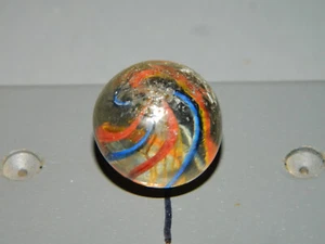 Marmo vortice nucleo latticino arancione fatto a mano tedesco circa 3/4" S2 - Foto 1 di 6