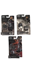 Mega Construx Game of Thrones, Set of 3, Drogon-Eddard Stark-Jon Snow - Picture 1 of 4