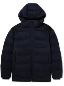 Loro Piana Navy Fillmore Plume Cashmere Goose Down Coat XXXL - Picture 1 of 10