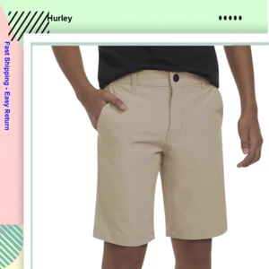 Hurley Boy’s Hybrid Short, Khaki, S(7/8) - Picture 1 of 4