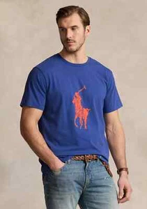 Polo Ralph Lauren Hombre Big Pony Jersey Camiseta, Azul, 2LT - Imagen 1 de 4