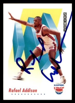 1991 Skybox Basketball #636 Rafael Addison Signed Autograph (no COA) - Image 1 of 2