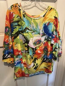 Jams World Floral Blouse Size Large - Picture 1 of 7
