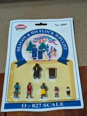 Model Power - O Scale - #6069 - Deacon & His Flock w/ Pulpit - NOS - Image 1 of 4