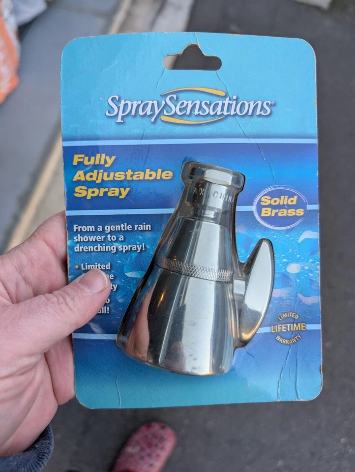 Spray Sensations Brass Shower Head Adjustable High Flow Spray Chrome Finish - Imagem 1 de 1