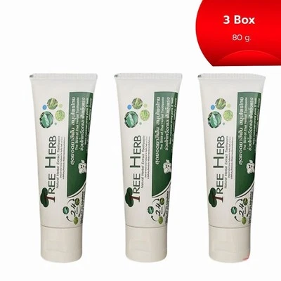 3x Tree Herb Herbal Toothpaste Thai Natural Remove Bad Breath Nicotine Stain 80g - Image 1 of 4