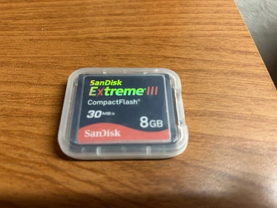 8GB Sandisk Extreme III Compact flash memory CF for DSLR Camera - Image 1 of 4