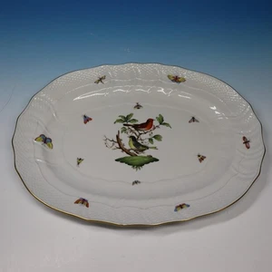 Herend Hungary Rothschild Birds Butterflies - 15" Oval Serving Platter - 1102 - Picture 1 of 5