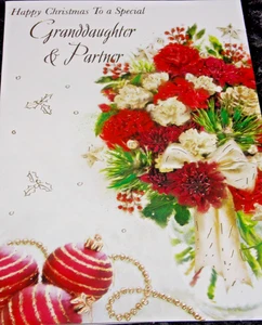 Granddaughter & Partner, Christmas Card. (R17). - Picture 1 of 3