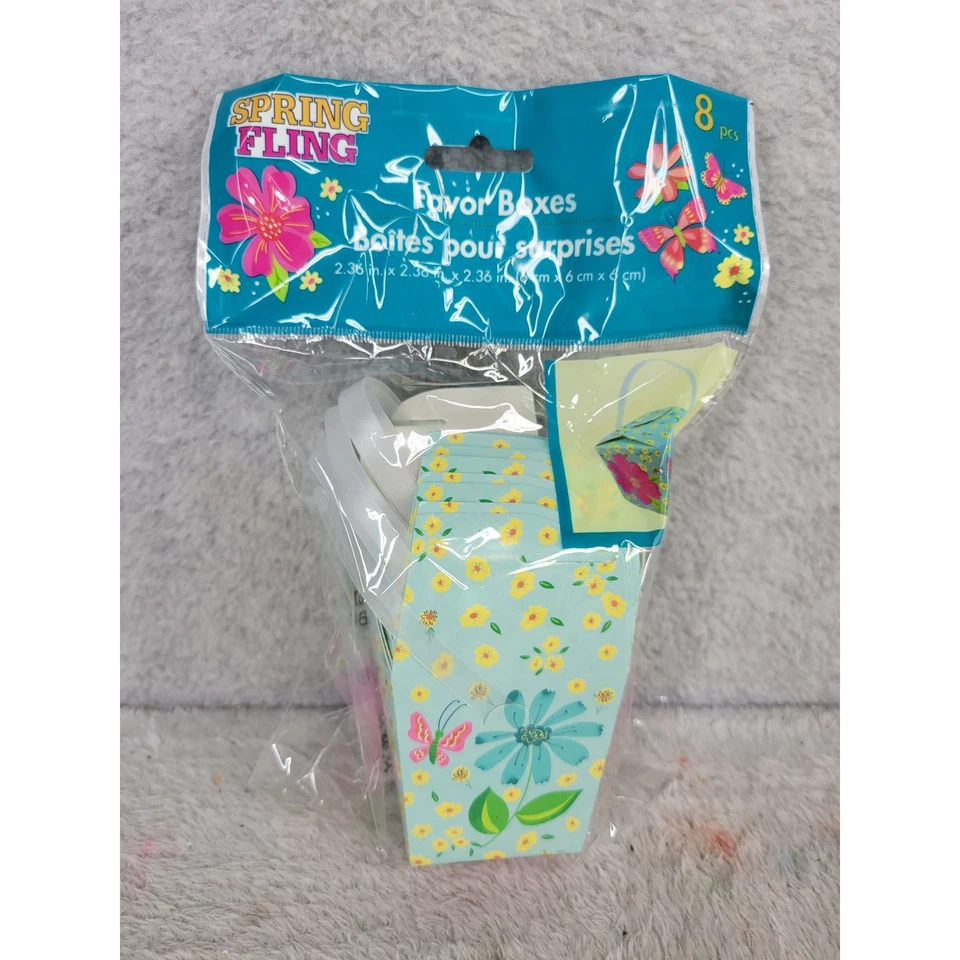 Cajas de regalo de dulces de postre Spring Fling para fiestas 8 piezas Foto 1 de 2