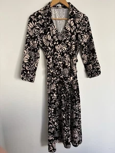 Vestido midi Heine talla 40 con cuello envolvente estampado damasco - Imagen 1 de 7