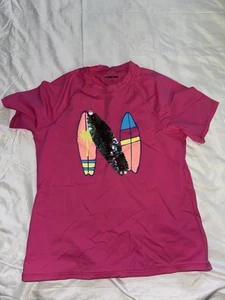 Lands End Rash Guard Girls Pink Medium (10-12) - Picture 1 of 3