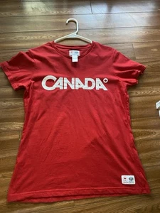 HUDSON BAY CO. CANADA Women’s OLYMPIC T-Shirt Size K - Picture 1 of 5