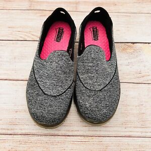 Women's Gray skechers goga mat Technology GoFlex shoes Size 9