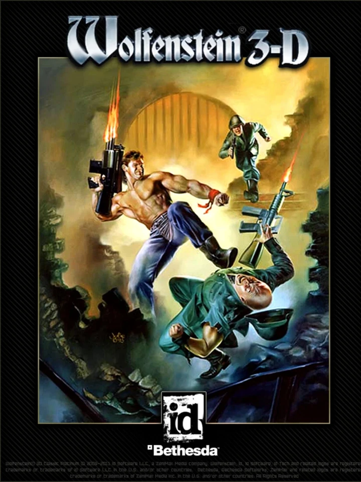 Wolfenstein 3D Video Game Poster Game Art Print id Software Reprint 12x18