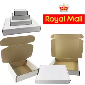 Royal Mail SMALL PARCEL 6 Sizes ANY QTY White Postal Boxes Gift Delivery Post - Picture 1 of 12