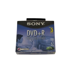 Sony DVD+R 3er Pack, 120 Min., 4,7 GB Nagelneu Versiegelt - Bild 1 von 3