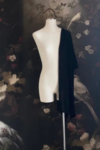 MAXI SCIARPA 80% CASHMERE pettinato - 20% SETA 60cm x 180cm, 210g GRAFITE - Foto 1 di 2