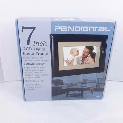 LCD Digital Photo Frame 7 inch Pandigital PAN70-2 Remote Control 128MB 149 Image - Image 1 of 4