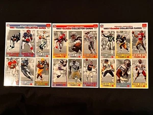 Jeu McDonalds GameDay 1993 All-Star Sheets A, B, C Sanders, Aikman, Marino, Rice - Photo 1/7