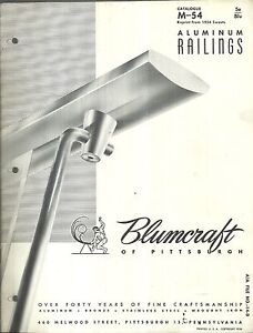 Blumcraft Aluminum Railings Catalog Vintage Mid-Century Modern Architectural