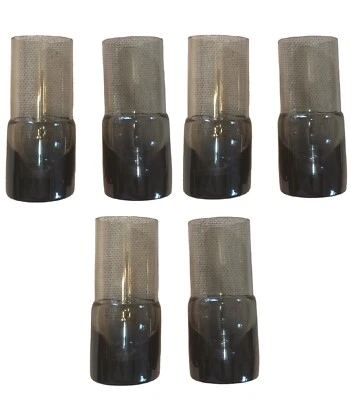 Pier 1 One Juego de 6 Vasos de Chupito Negro Doble Inmersión Estilo MCM Boca Soplada Retiro Foto 1 de 4