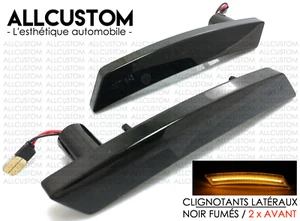 2 x COPPIA INDICATORI LATERALI DIREZIONE ANTERIORI NERO LED per MINI R55 R56 R57 - Picture 1 of 3