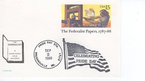 CELEBRATING PRIDE DAY, MAUGANSVILLE, MD, 1989 FDC19900 - Picture 1 of 1